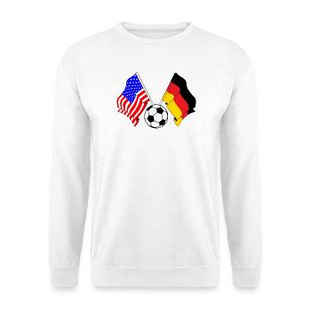 Fußball Deutschland gegen USA - Unisex Pullover - Weiß - Vorne