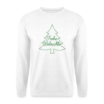 Frohe Weihnachten Tannenbaum modern - Unisex Pullover - Weiß - Vorne