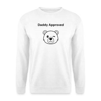 Papa sagt: Daddy Approved (Bärenkopf) - Unisex Pullover - Weiß - Vorne