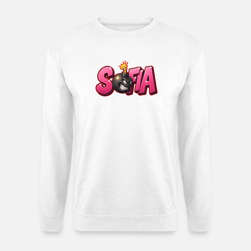 Sofia Graffiti Name Bomb Graffité 3D - Unisex Pullover - Weiß