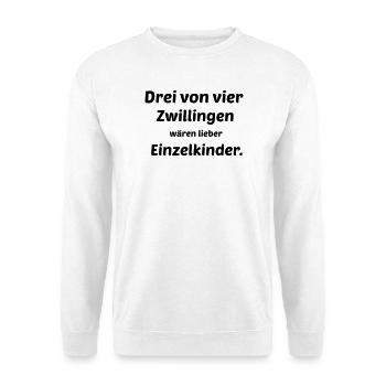 Zwillinge - Unisex Pullover - Weiß - Vorne