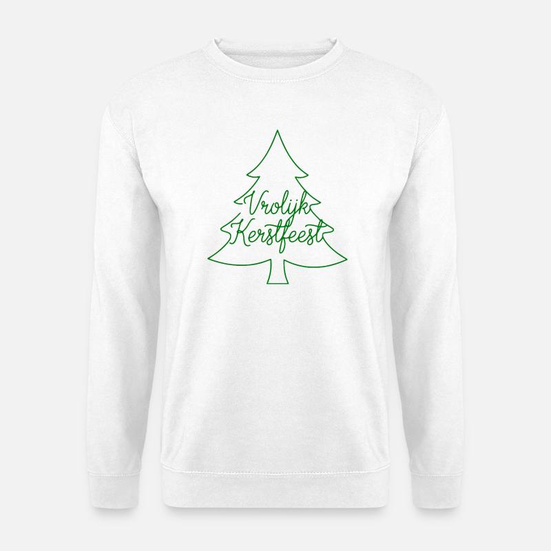 Vrolijk Kerstfeest Tannenbaum holland - Unisex Pullover - Weiß