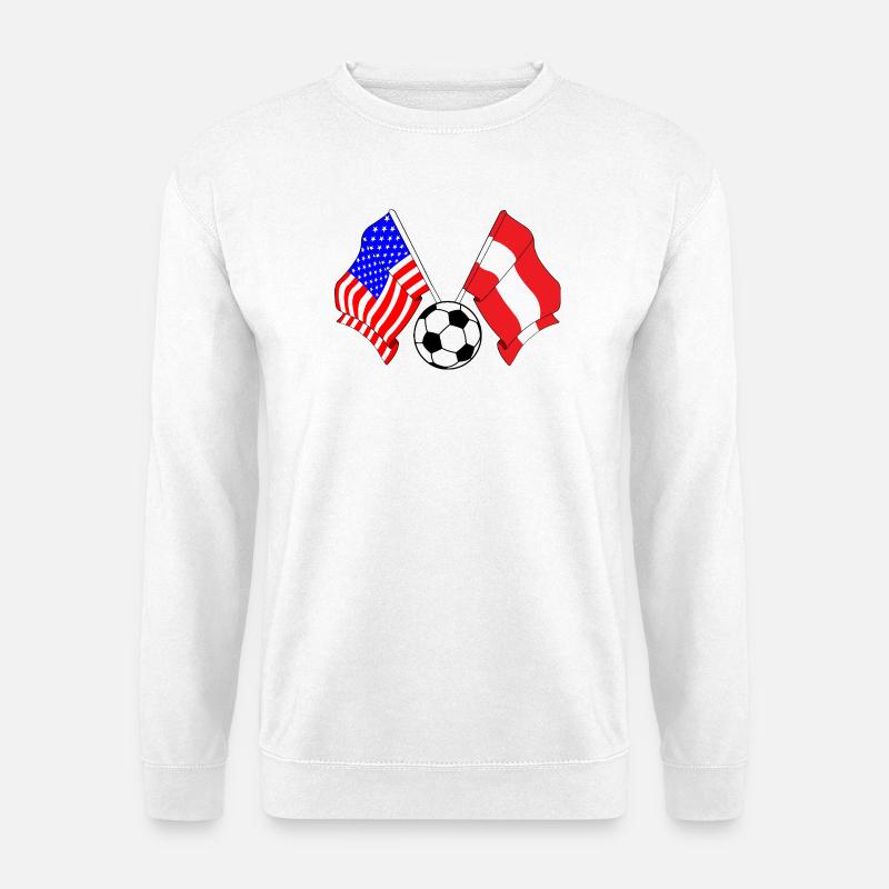 Fußball Austria gegen USA - Unisex Pullover - Weiß