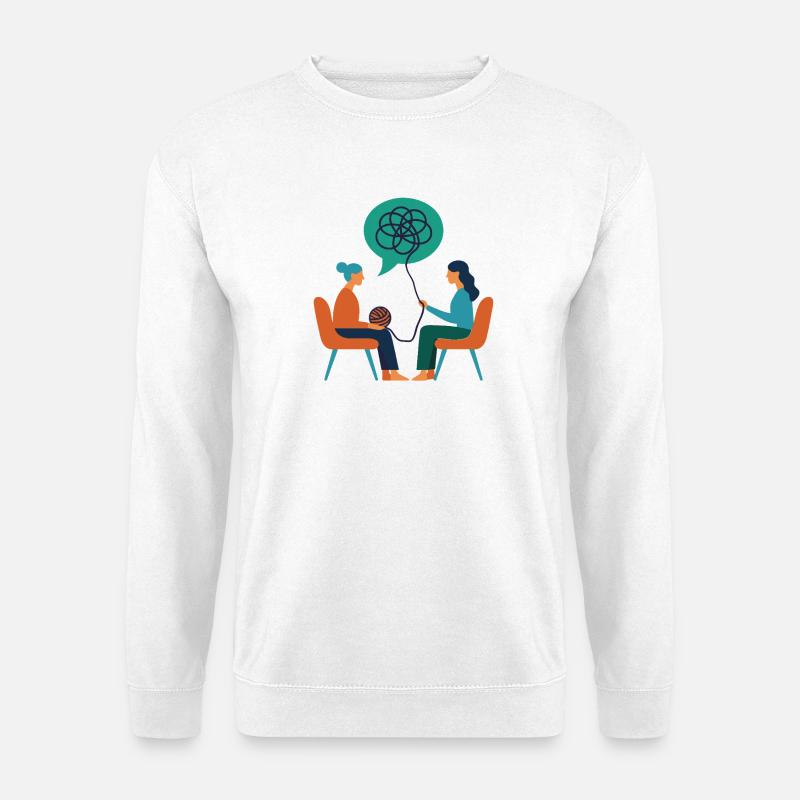 Therapeutin – Psyche Illustration - Unisex Pullover - Weiß