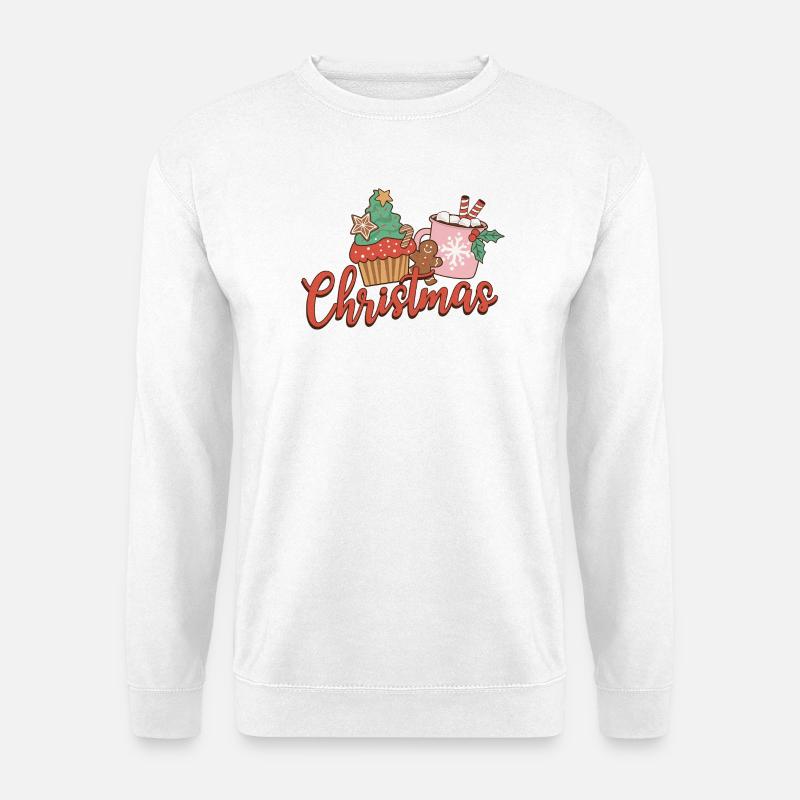Weihnachts Cupcake Motiv - Unisex Pullover - Weiß