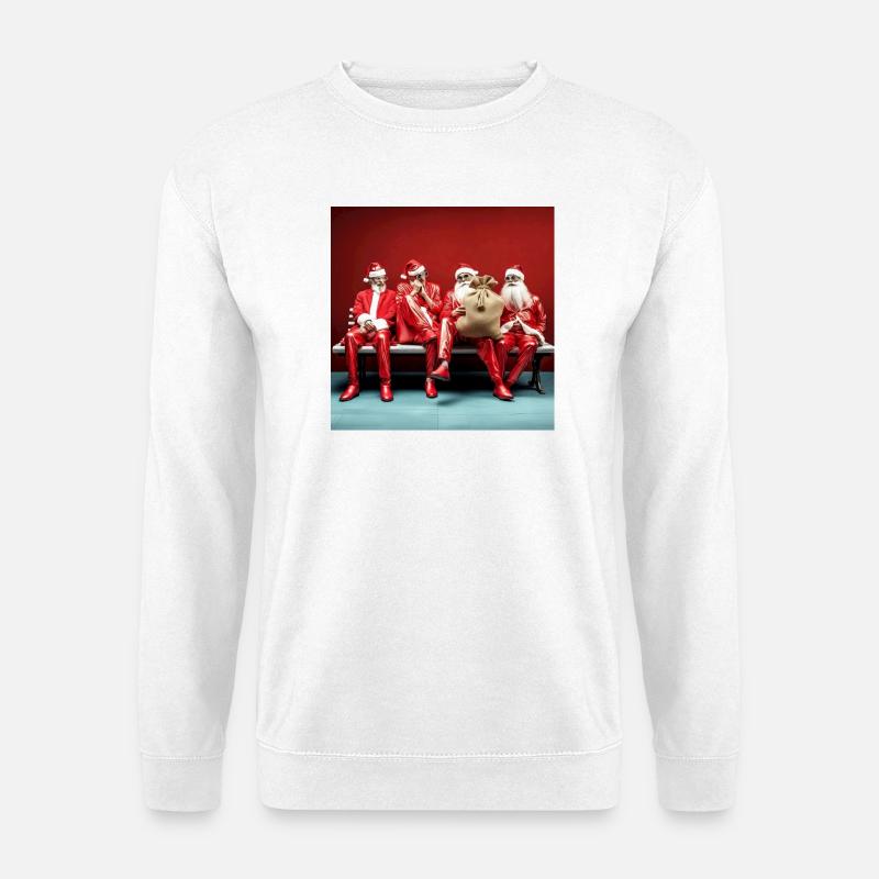 Application Santa's Quartet on Casting Bank - Unisex Sweatshirt - white
