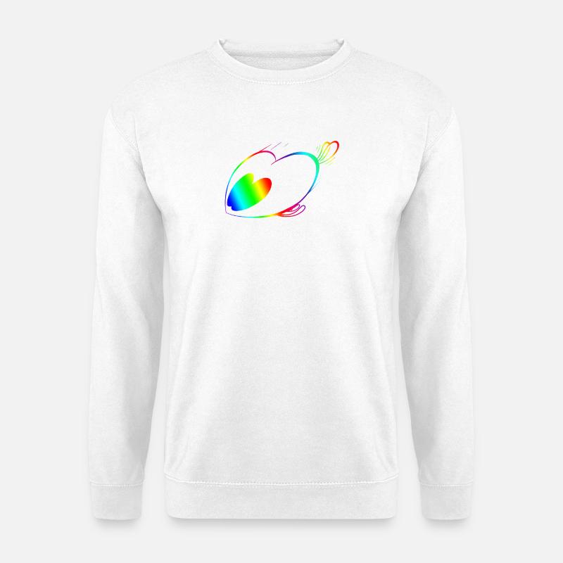 Regenbogen-Geschwindigkeitstricker - Unisex Pullover - Weiß