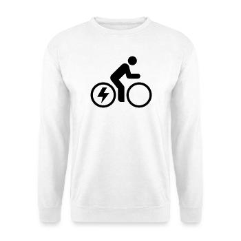 E-bike, e-biker, bike tour - Unisex Sweatshirt - white - Front
