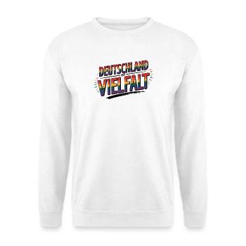 L’Allemagne, c’est la diversité - Logo Cool Pride - Sweat-shirt Unisexe - blanc - Devant