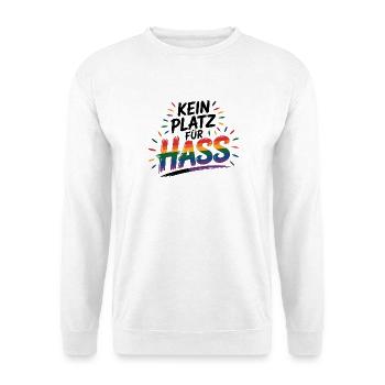 Pas de place pour la haine - Logo Cool Pride - Sweat-shirt Unisexe - blanc - Devant