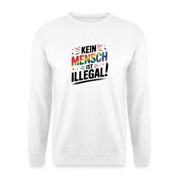 Personne n’est illégal - Logo Cool Pride - Sweat-shirt Unisexe - blanc - Devant