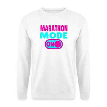 Mode marathon activé – Courir avec passion - Sweat-shirt Unisexe - blanc - Devant