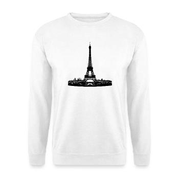 Tour Eiffel française attirante dans le Paris typique - Sweat-shirt Unisexe - blanc - Devant