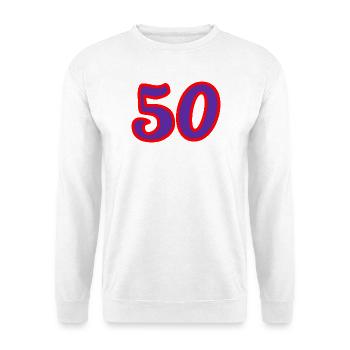 50. 50 ANS. 50e ANNIVERSAIRE. ANNIVERSAIRE 50 ANS. - Sweat-shirt Unisexe - blanc - Devant