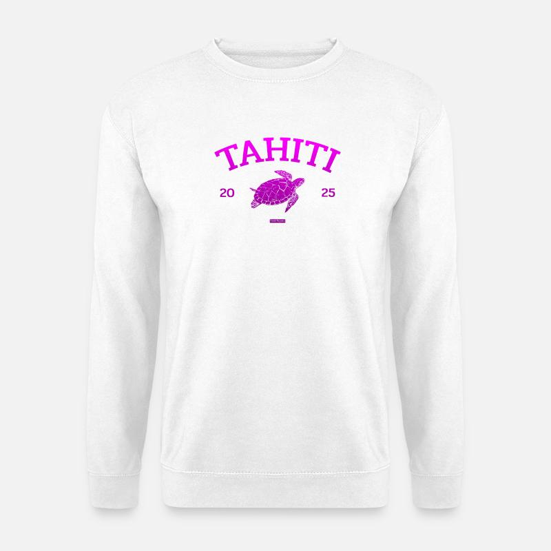 Tahiti - Turtle - French Polynesia - Schildkröte - Unisex Pullover - Weiß