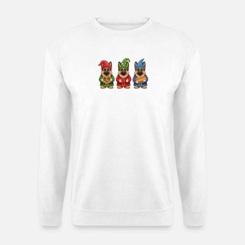 Deutscher Schäferhund Weihnachten Cooler  - Unisex Pullover - Weiß