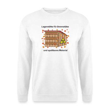Brennstäbe-Holzlager Herbstlaub - Unisex Pullover - Weiß - Vorne