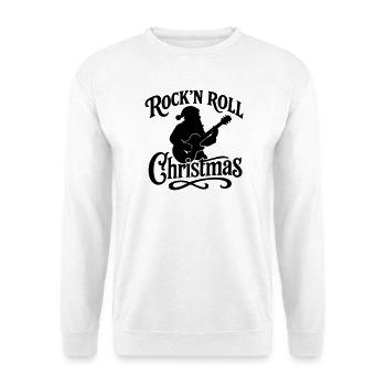 Christmas time Xmas weihnachten rock'n roll Santa  - Unisex Pullover - Weiß - Vorne