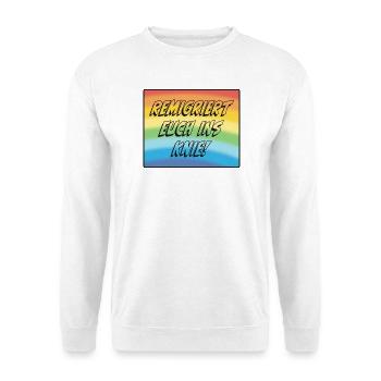 Remigriert Euch Ins Knie! - Unisex Pullover - Weiß - Vorne