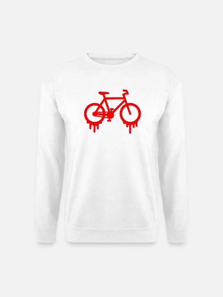Tropfendes Fahrrad-Graffiti - Unisex Pullover - Weiß