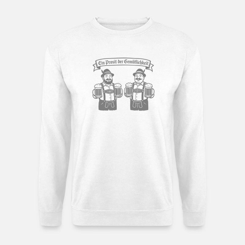 Bier männer - Ein Prosit der Gemütlichkeit - Unisex Pullover - Weiß