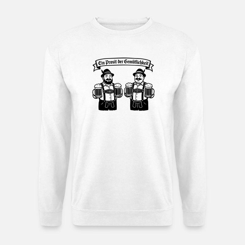 Bier männer - Ein Prosit der Gemütlichkeit - Unisex Sweatshirt - white