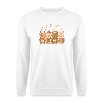 Christmas carol singer for children, boys and girls - Unisex Sweatshirt - white - Front