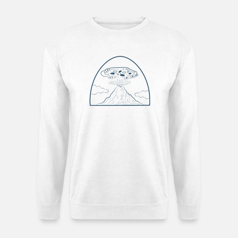 Pizza Vulcano - Unisex Pullover - Weiß