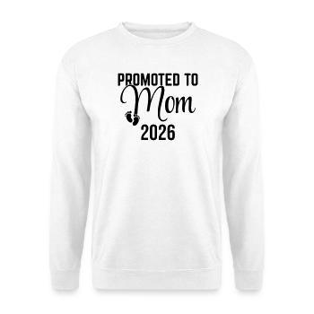Promoted to Mom 2026 – Neue Mutter 2026 Design - Unisex Pullover - Weiß - Vorne