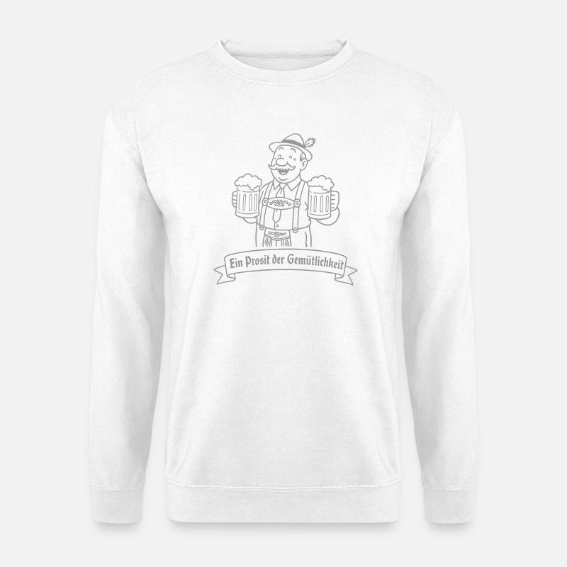 Herr Bier - Ein Prosit der Gemütlichkeit - Sweat-shirt Unisexe - blanc