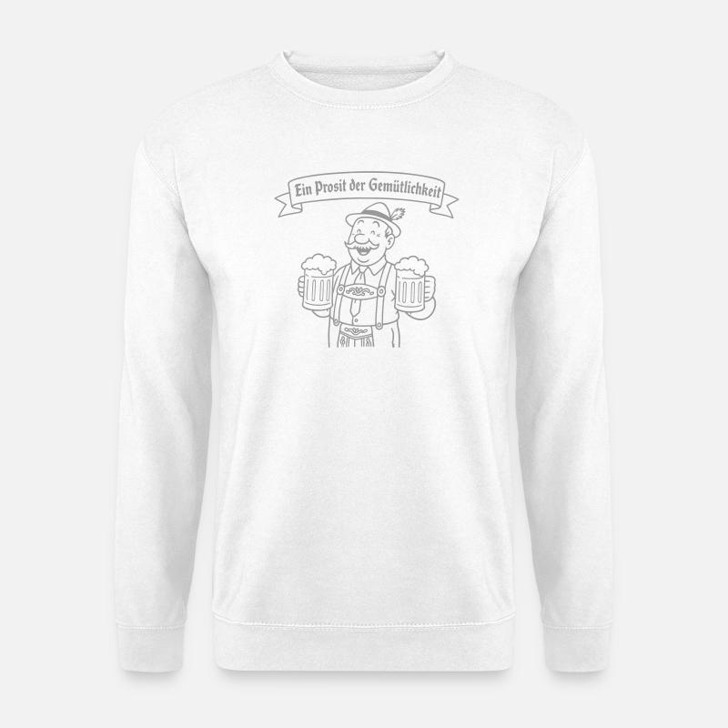 Herr Bier - Ein Prosit der Gemütlichkeit - Unisex Pullover - Weiß