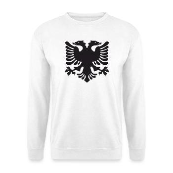 Doppeladler Silhouette Albanien - Unisex Pullover - Weiß - Vorne