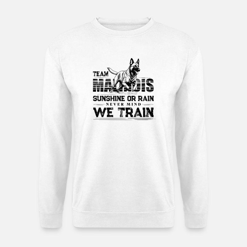Belgisches Malinois-Hundetrainingsdesign - Unisex Pullover - Weiß