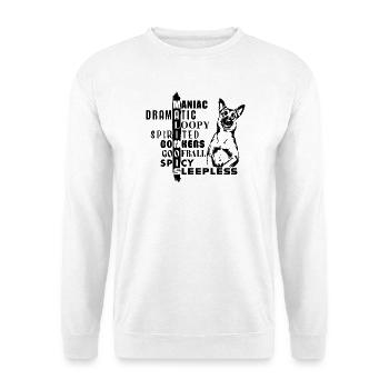 Puzzle de mots de personnalité malinois belge - Sweat-shirt Unisexe - blanc - Devant
