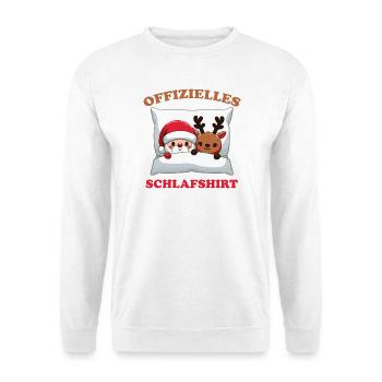 Chemise de nuit officielle du Père Noël de Noël - Sweat-shirt Unisexe - blanc - Devant