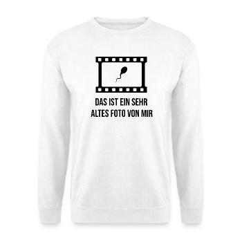Old Photo Sperm Filmstrip Funny Saying - Unisex Sweatshirt - white - Front