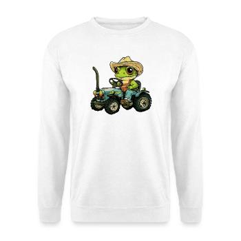 Frog Tractor Farmer - Unisex Sweatshirt - white - Front