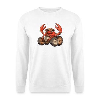 Crab Crab Tractor Farmer - Unisex Sweatshirt - white - Front