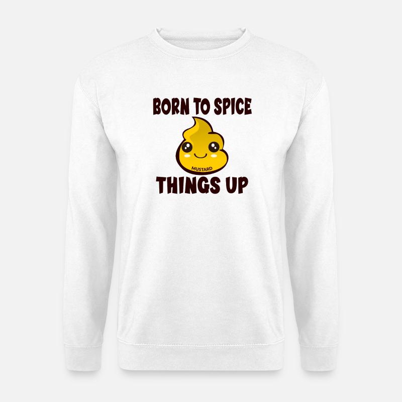 LUSTIGER SENF – GEWÜRZ - Unisex Pullover - Weiß