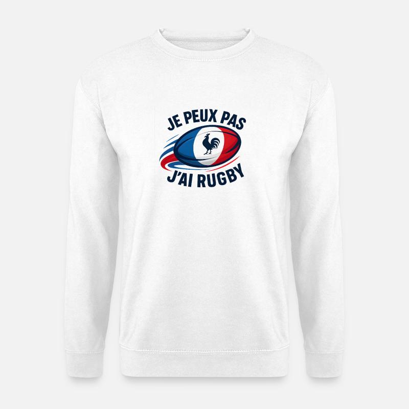 Ich kann nicht, ich habe Rugby. - Unisex Pullover - Weiß