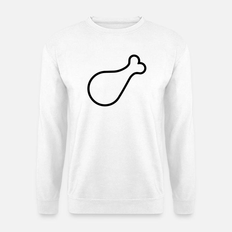 chicken thigh - Unisex Sweatshirt - white