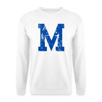 Letter m retro sport - Unisex Sweatshirt - white - Front