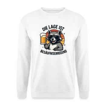 Raccoon Beer Hero Sunglasses Raccoon Beer - Unisex Sweatshirt - white - Front