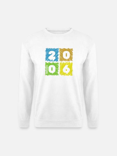 20. Geburtstag Farbige Patches since 01/2006 - Unisex Pullover - Weiß