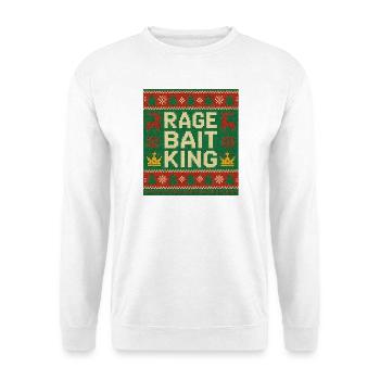 Rage Bait King Hässlicher Pulloverstil, lustiges Meme - Unisex Pullover - Weiß - Vorne