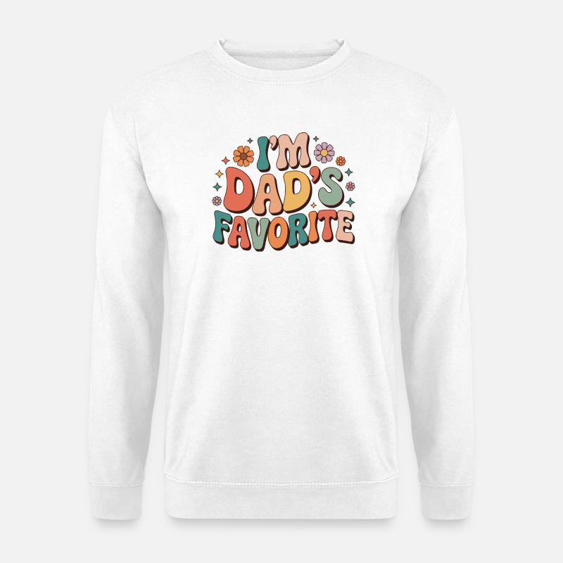 Dad's Favorite Bunte Botschaft - Unisex Pullover - Weiß