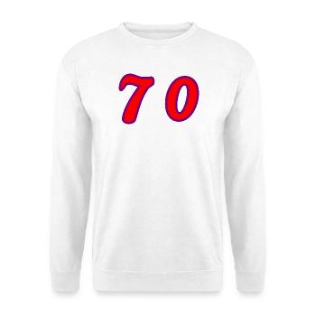 70. 70 YEARS. 70th ANNIVERSARY. 70 YEARS ANNIVERSARY. - Unisex Sweatshirt - white - Front