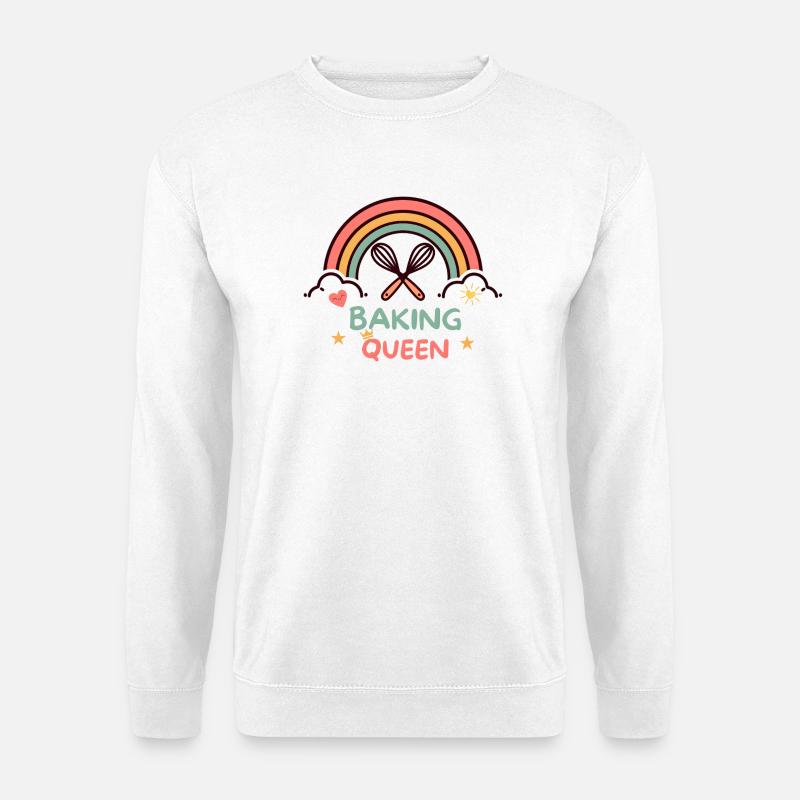 Baking Queen Rainbow - Unisex Pullover - Weiß
