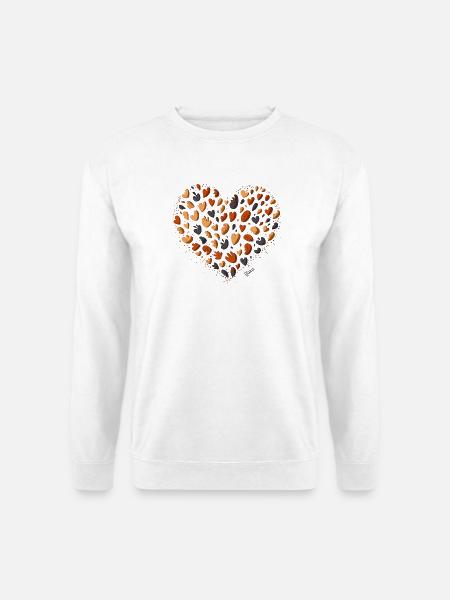 Herz aus Herbstfarben - Unisex Pullover - Weiß