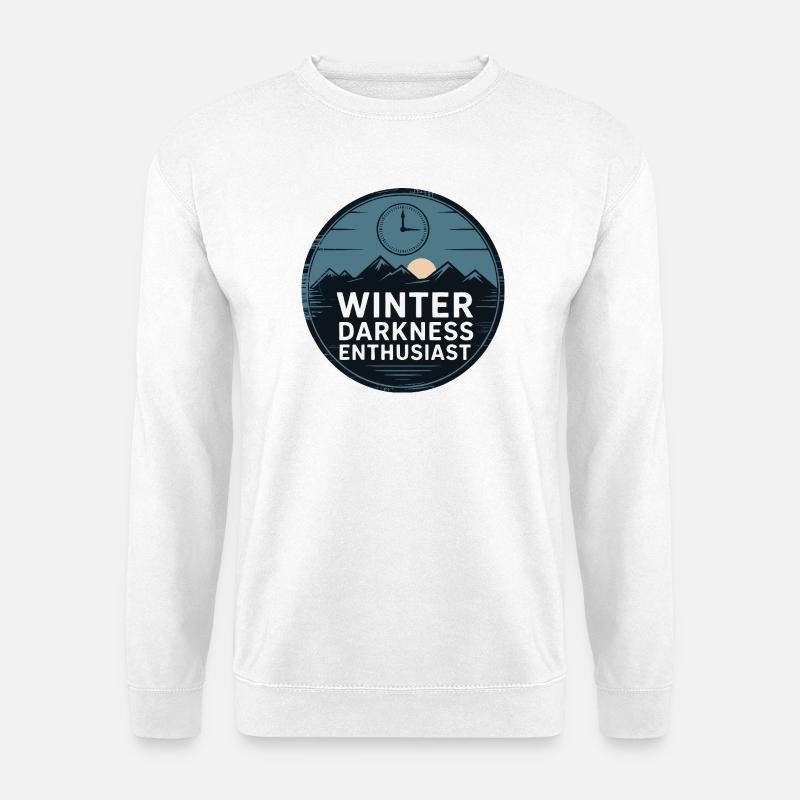 Winter-Dunkelheit-Enthusiastenabzeichen - Unisex Pullover - Weiß